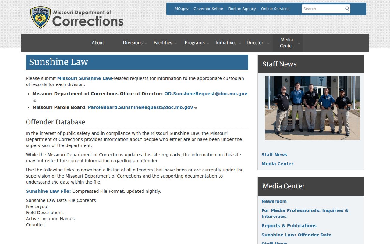Dallas County arrest history Missouri correctional public data