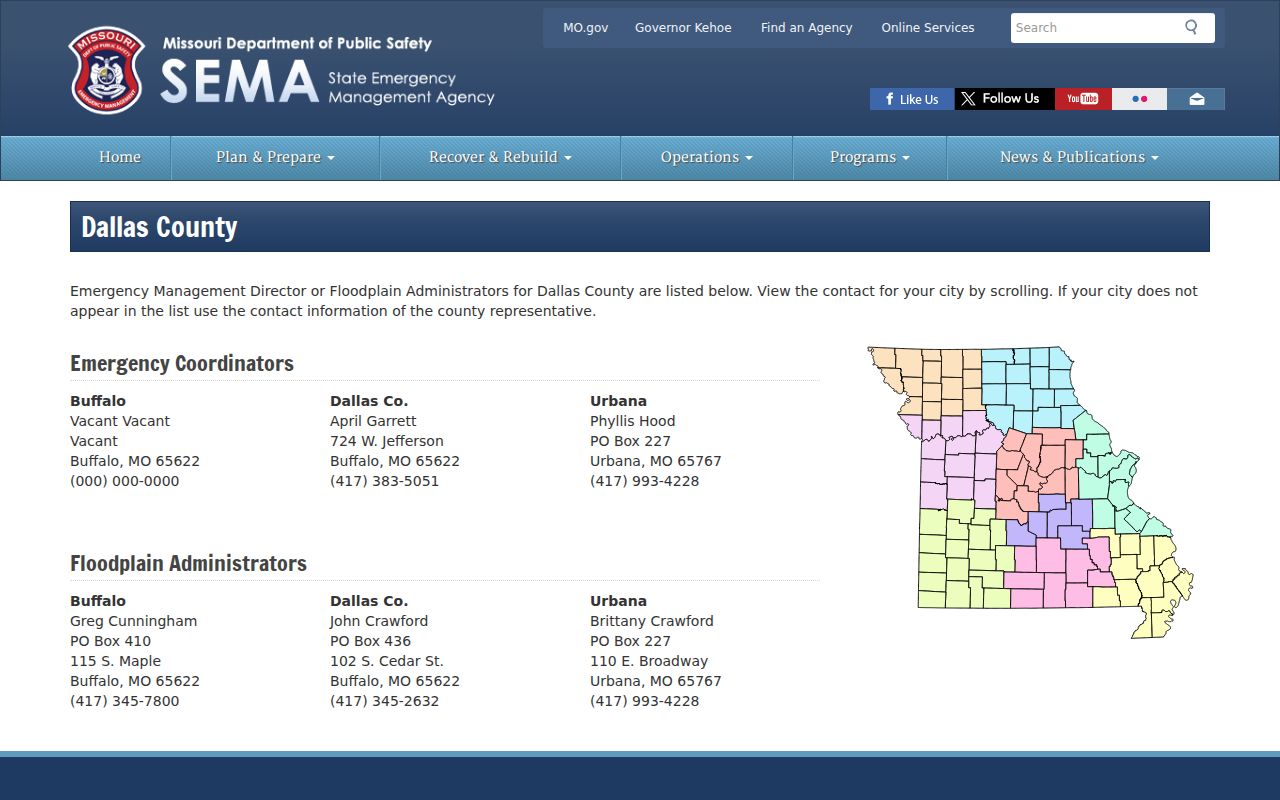 Urbana criminal history municipal contact listing in Dallas County
