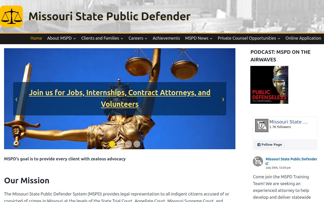 Missouri public defense resource related to Dallas County registry cases