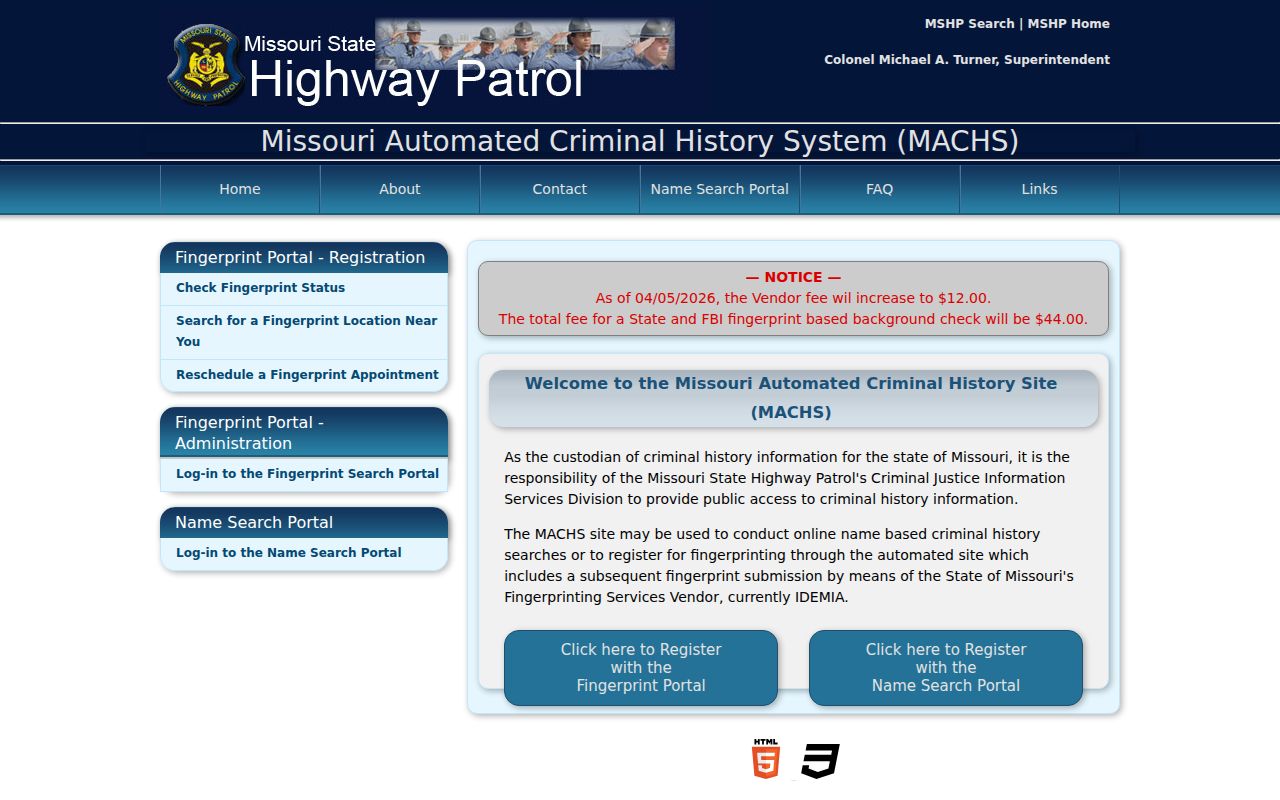 Dallas County criminal history MACHS portal
